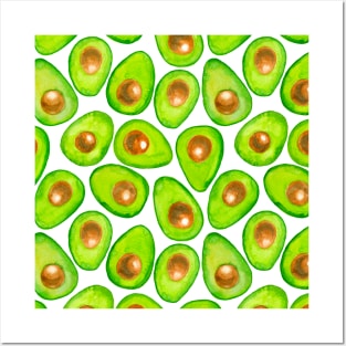 Avocado slices watercolor Posters and Art